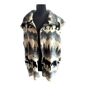 Vintage Black and White Patterned Vest